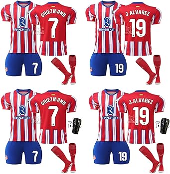 超美品★アトレティコ・マドリード ホームユニフォーム　キッズM　140-150 Amazon | HALASRTB 2024-2025年 グリーズマン フリアン・アルバレス