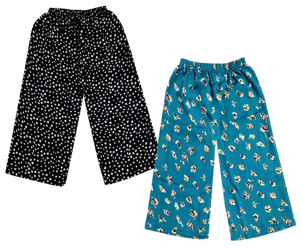 Image of IndiWeavesGirls Crepe Printed Loose Capri 3 /4th Pants