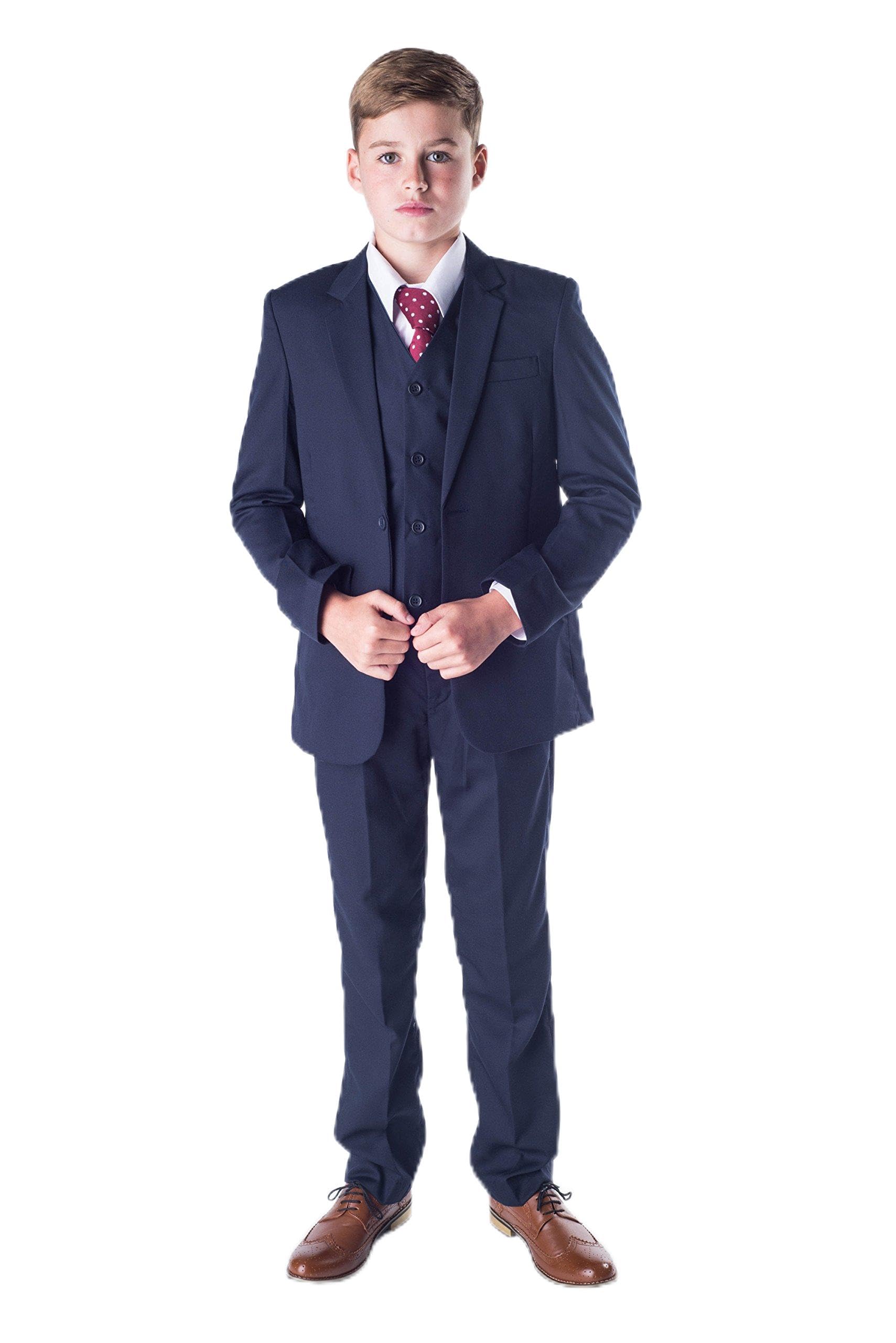 Sponsored Ad – Boys Navy Suit - Boys Wedding & Prom Suit, 3-6m to 14 Years