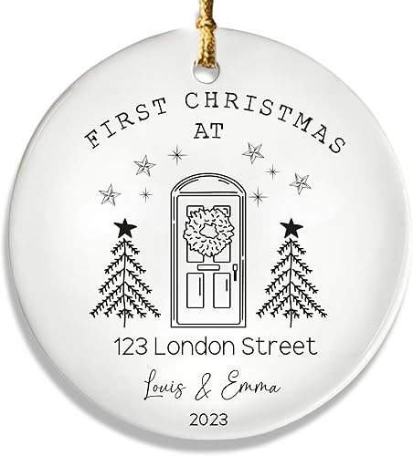First Christmas in the New Home Ornament, Our First Home Ornament, Minimalist House Ornament, 2023 Christmas Tree Ornament, First Time Homeowner
