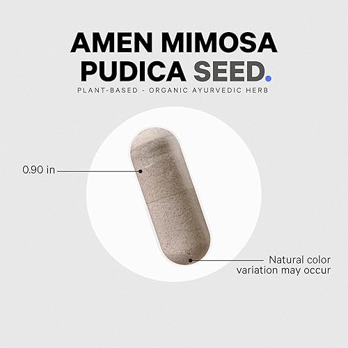 Miniatura 8 de Amen Cápsulas orgánicas de semillas de pudica de mimosa, suministro para 2 meses, suplemento de plantas de semillas de Mimosa Pudica veganas,