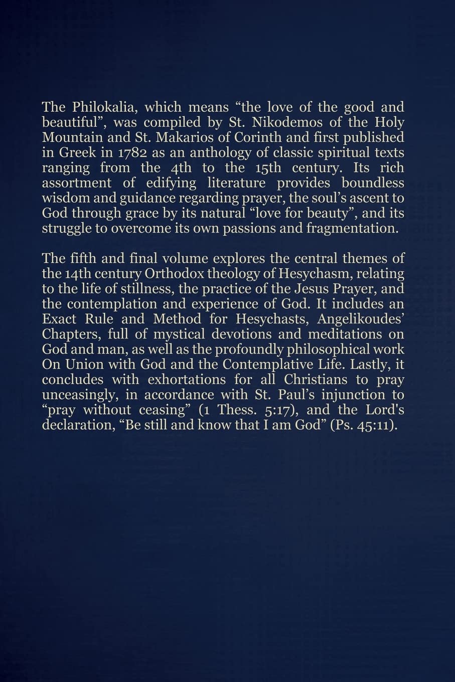 The Philokalia Vol 5 The Full Text