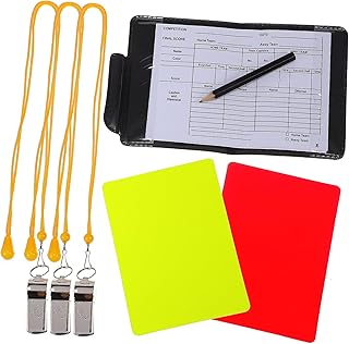 BESPORTBLE 1 Conjunto De Cartões De Árbitro Padrão Acessório De Árbitro De Futebol Cartões De Futebol Kit De Árbitro Padrão De Necessidade Acessório De Árbitro De Jogo Apitos De Árbitro Kit