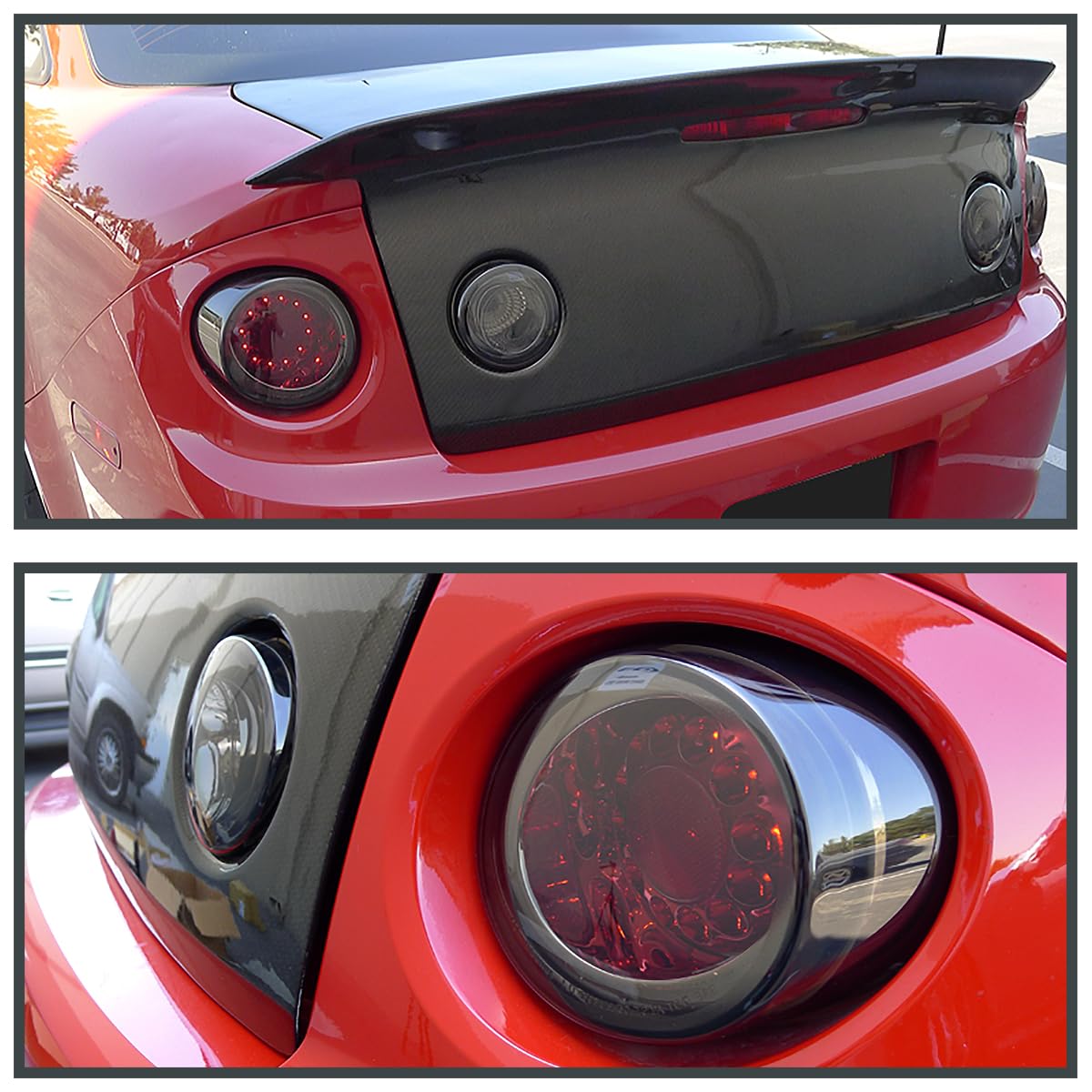 Spec-D Tuning LED Tail Lights Brake Lamps Smoke Lens Compatible with 2005-2010 Chevy Cobalt 2 Door Coupe, Left + Right Pair Assembly