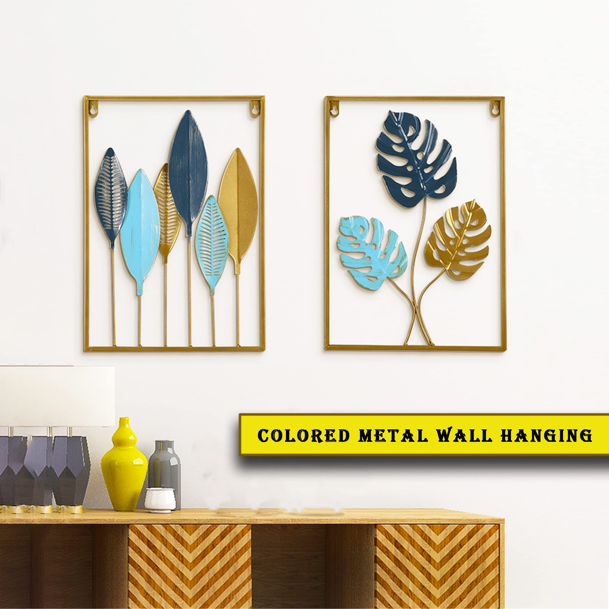 Amazon.co.jp: YZDTECH ゴールドウォールアート メタルリーフ 壁