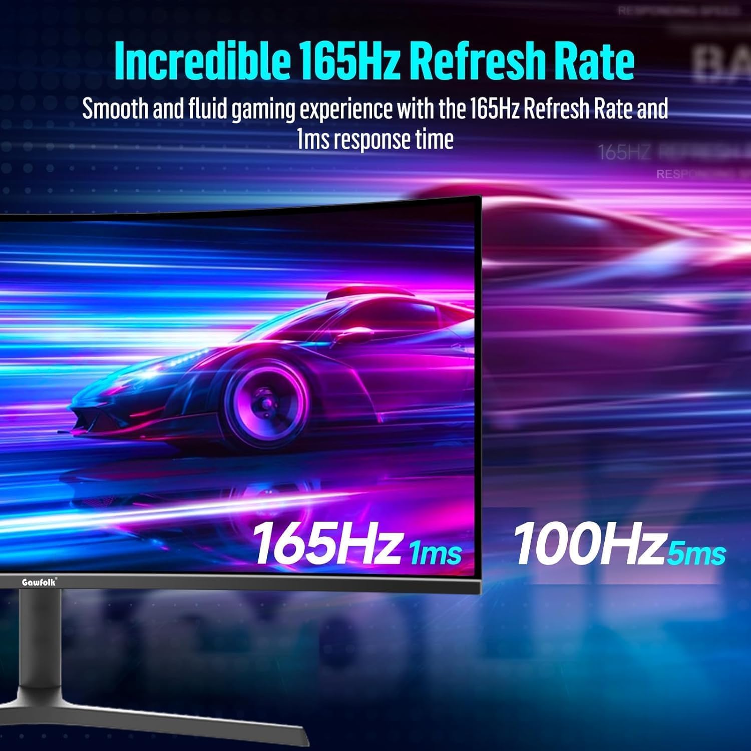 Amazon.com: Gawfolk 34 Inch Ultrawide Curved Gaming Monitor, UWQHD
