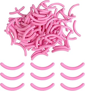 حشوات سيليكون لمكبس الرموش، وسادات بديلة تناسب مكبس الرموش العالمي، قطع بديلة لمكبس الرموش، 100 قطعة، وردي