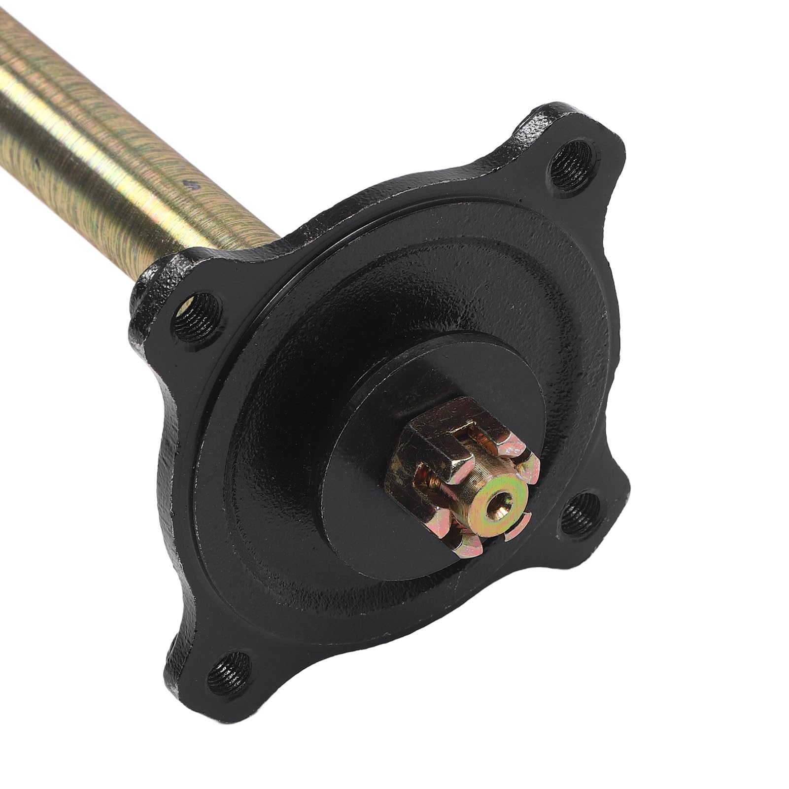 Jeffergarden Zespół Tylnej Osi Gokartowej, oś Tylna ze Stopu Stali 25 Mm, 810 Mm z piastą i Mocowaniem Hamulca, łatwa Instalacja Zamienna do Pojazdów Terenowych ATV Karting DIY