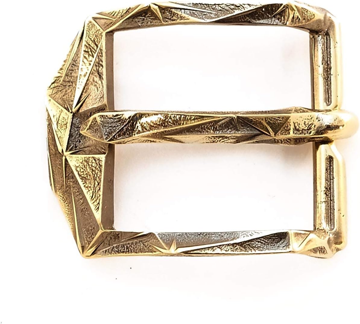 Belt buckle Ice, Geometric belt buckle, Frame type belt buckle, Classic belt buckle; Sculptural brass buckle; Artistic folk buckle