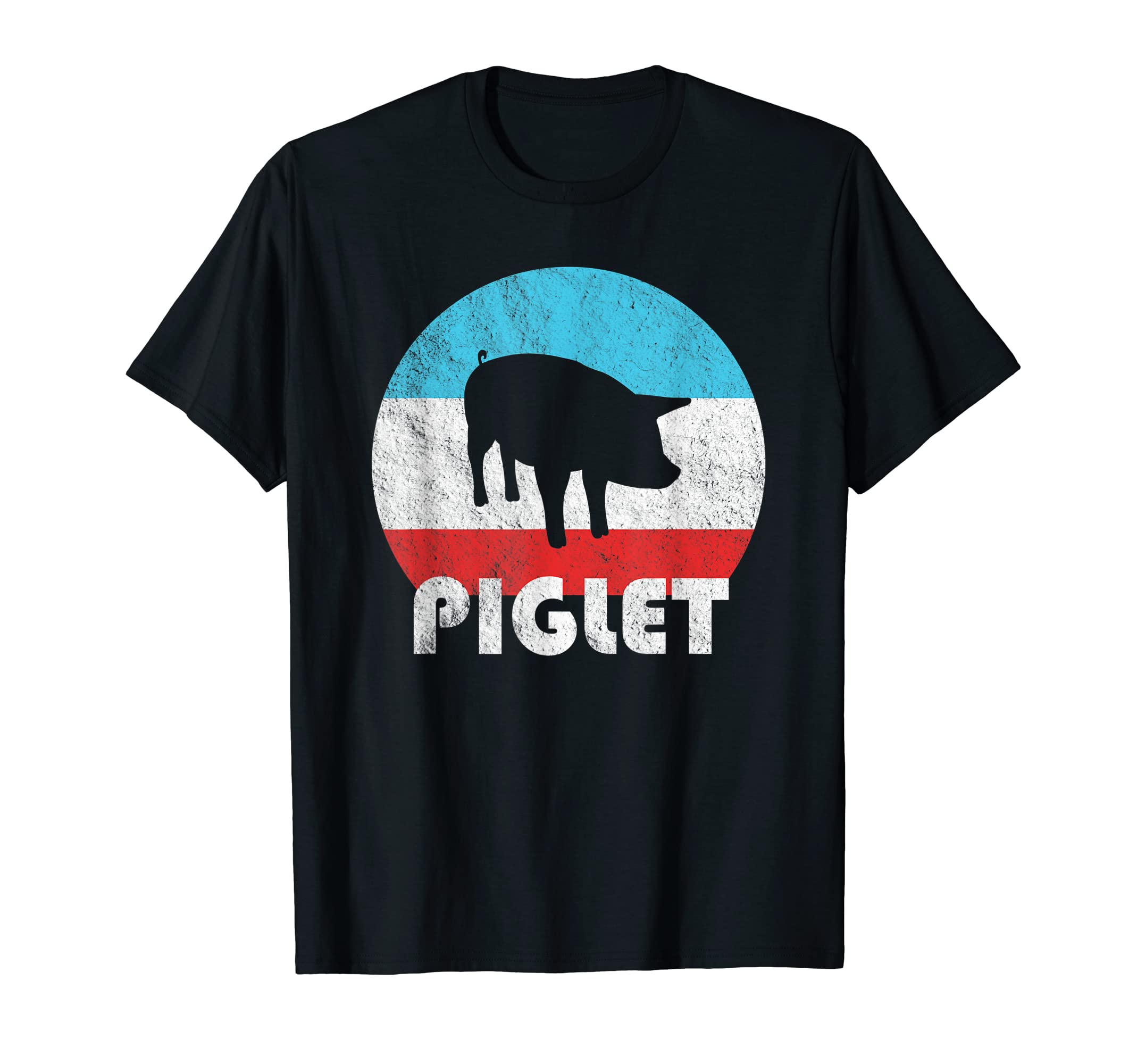 Piglet Pig Vintage Retro Silhouette Gift T-Shirt