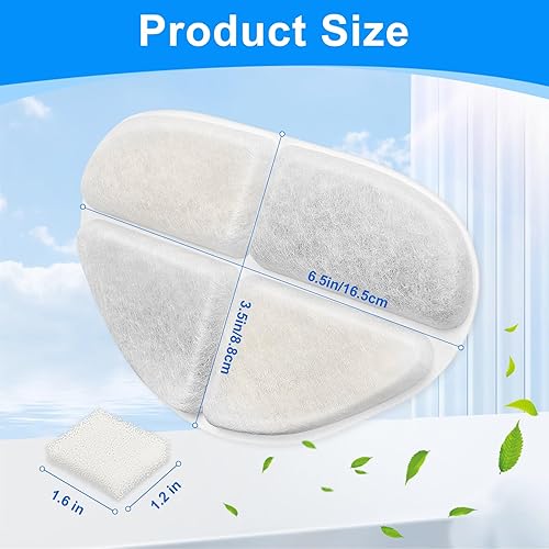 Miniatura 6 de Paquete de 6 + 6 esponjas de filtro y bomba de repuesto para fuente de agua para perros, compatibles con fuentes de agua potable FEELNEEDY de 7L1.8