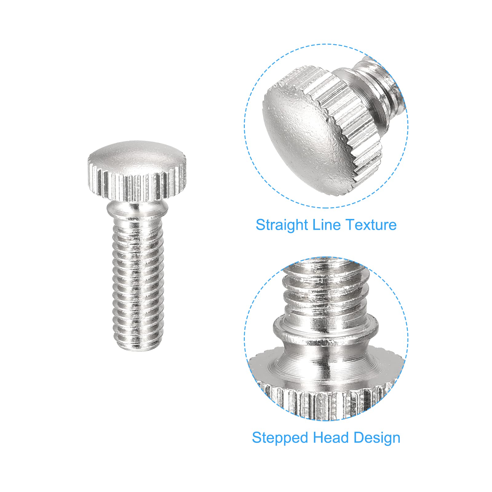 Lot De 5 Molettes à Pouce En Laiton M6x16mm - Boulons à Tête Moletée Diamètre 18mm, Neuf, Marque Uxcell