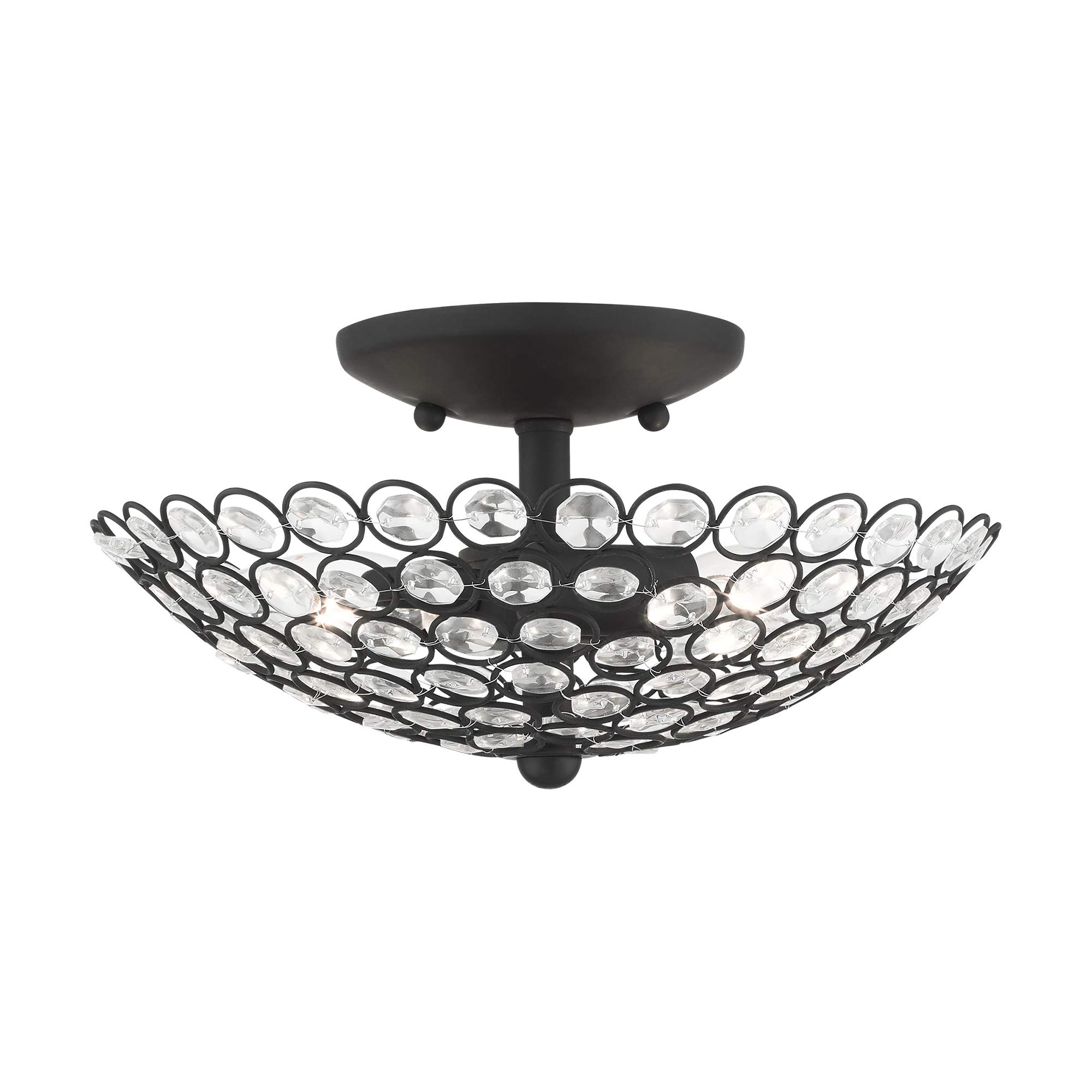 Éviter les zones d'ombre avec Livex Lighting 40441-04 Cassandra 2 lampes semi-encastrées Noir