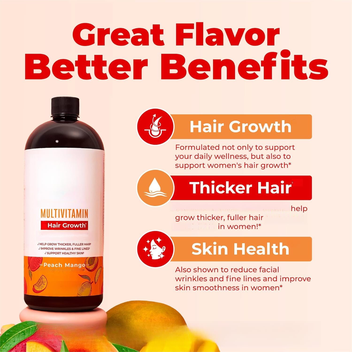Multivitamina + Apoyo al crecimiento del cabello | Protección de la piel | Mejora las arrugas faciales, las líneas finas y la suavidad de las mujeres, y apoya el metabolismo energético.