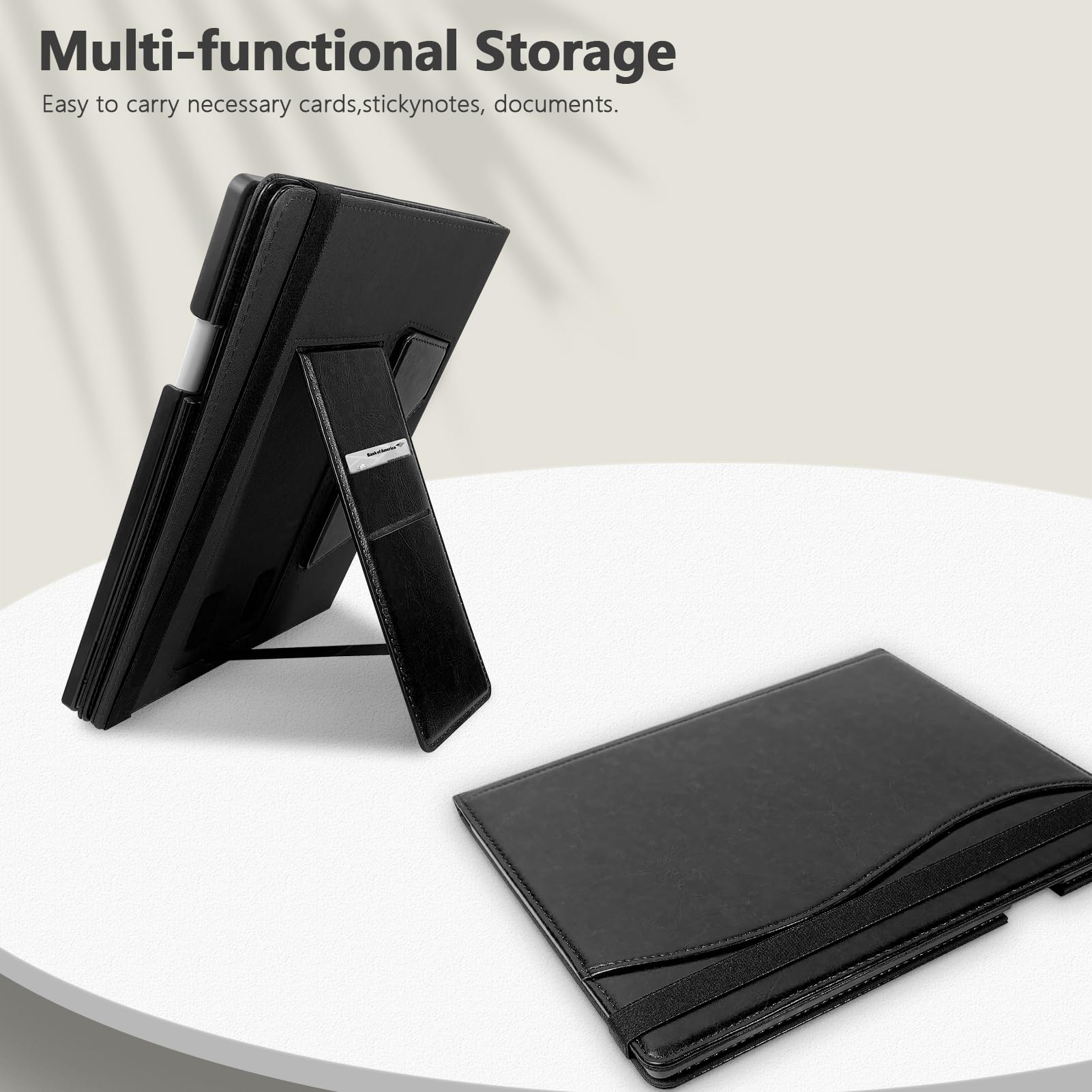 E NET-CASE Schutzhülle für Remarkable Paper Pro Tablet 11,8 Zoll (2024) – neues Business-Design, verbesserte Lederhülle für Remarkable Paper Pro Digital Paper mit Ständer und Stifthalter, Schwarz