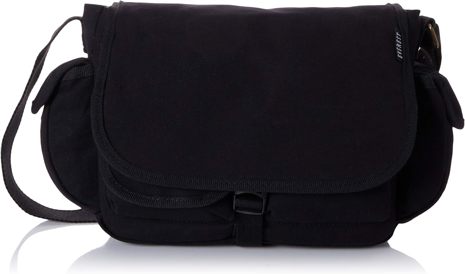  | Everest Luggage Canvas Messenger, Black, Black, One Size | Messenger Bags