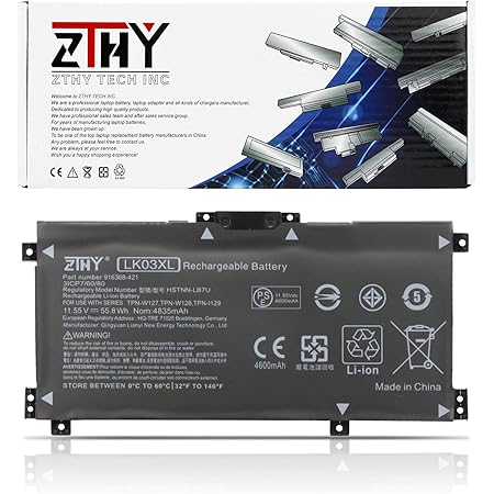 Amazon Com Zthy Lk03xl Battery Replacement For Hp Envy 17m Ae 17t Ae 17 Bw 17m Bw 17 Ce 17m Ce 17t Ce 17t Bw Envy X360 15 Bp 15m Bp 15 Bq 15m Bq 15m Cp 15m Bp012dx 15 Bp100tx 541 855 11 55v 55 8wh Electronics