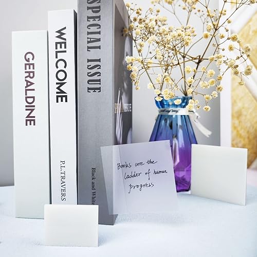 Miniatura 2 de Notas adhesivas transparentes, 500 hojas, notas adhesivas transparentes de 1.5 x 2 pulgadas, notas adhesivas transparentes invisibles translúcidas,