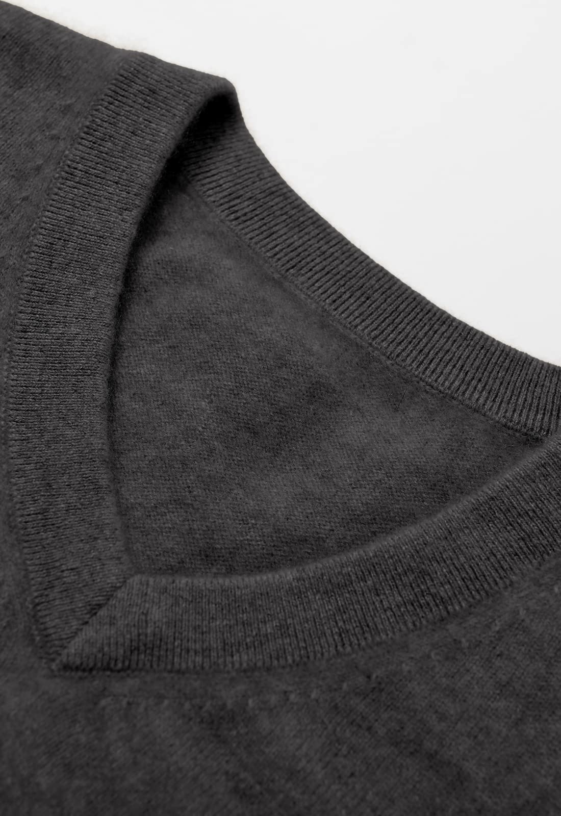 ZHILI Herren 100 Kaschmir Winter Langarm Bequemer V-Ausschnitt Pullover Herren
