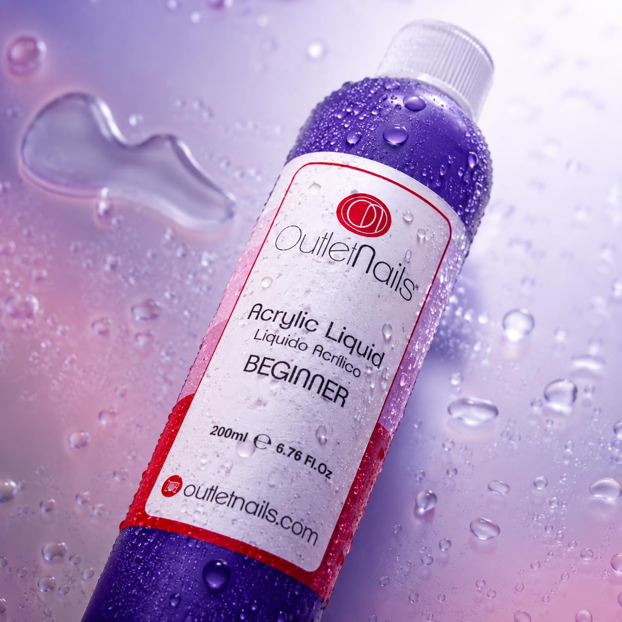ON OUTLET NAILS Płyn akrylowy 200ml idealny dla początkujących | monomer do paznokci akrylowych | Powolne suszenie - idealny średni dla początkujących