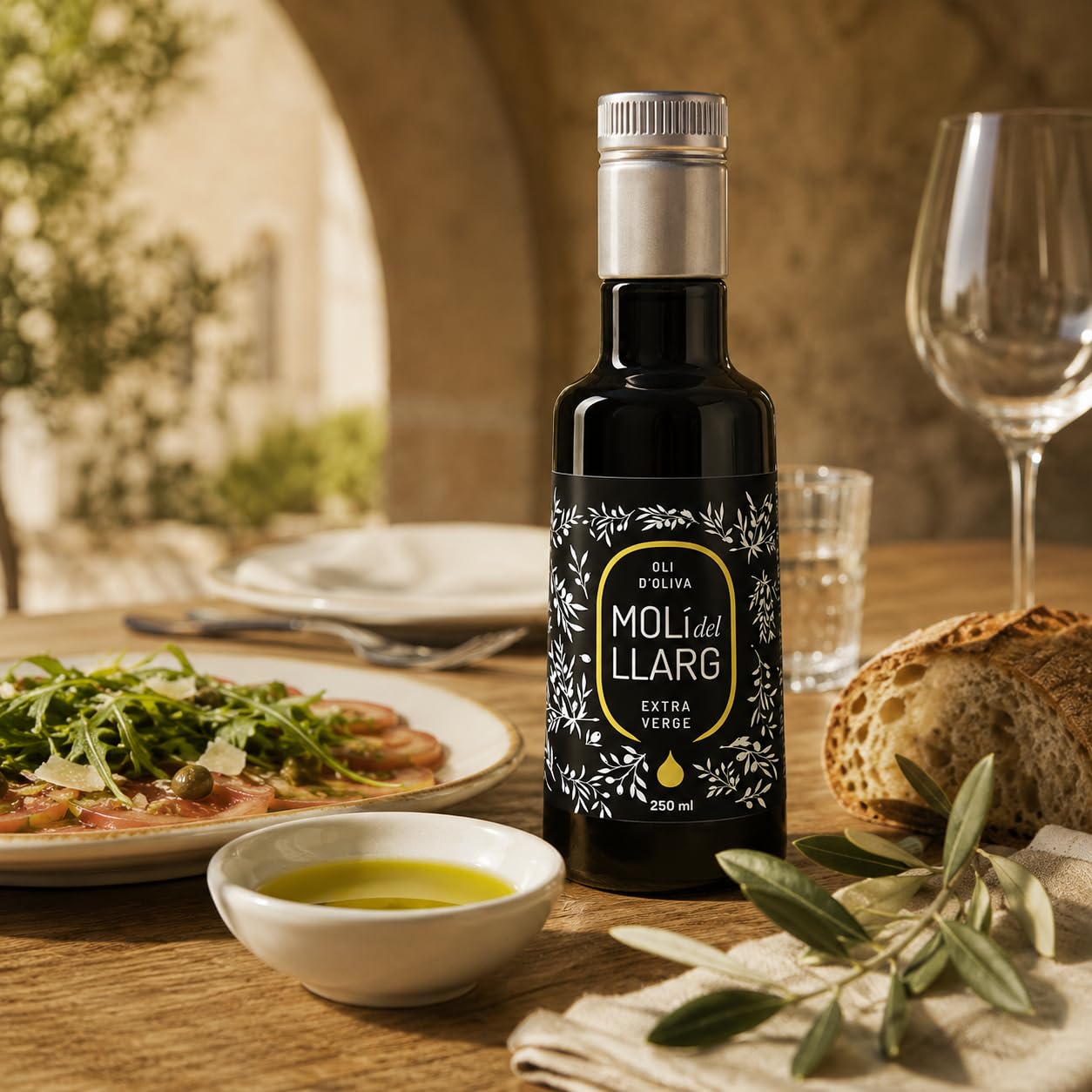 FORÉS | Aceite De Oliva Virgen Extra | Pack 12 Botellas Cristal Oscurecido 250Ml | Cosecha Temprana Variedad Arbossana Fincas Propias Extracción Frío | Frutado Verde