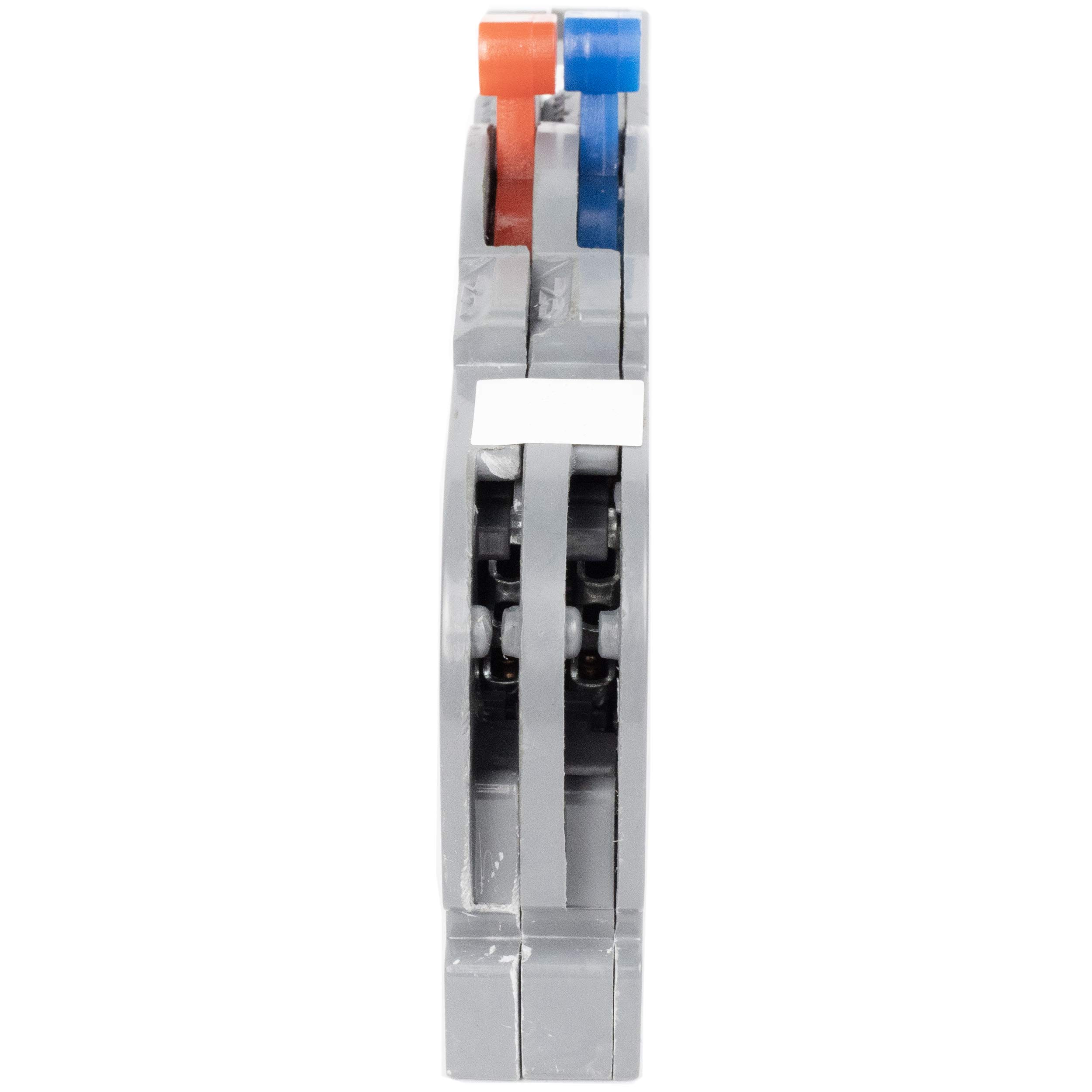 Connecticut Electric UBIZ1520 Newly Manufactured Zinsco R381520 Replacement, Twin/Tandem 15/20 Amp Thin Series Circuit Breaker, Gray — Amazon image 3