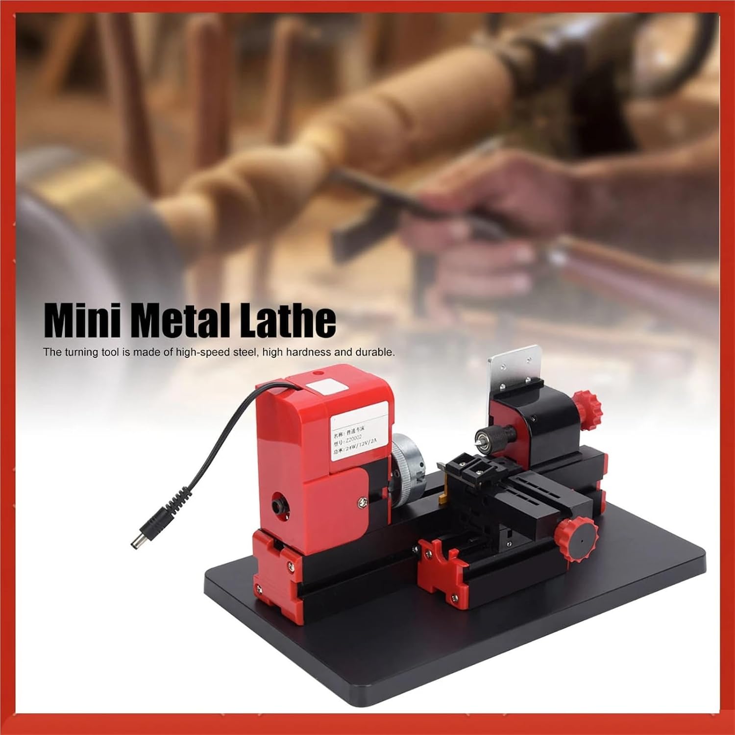 Mini Motorized Lathe Machine DIY Power Tool 20000rpm 24W Z20002 Mini Motorized Lathe Machine Power Tool Z20002 Mini Metal Lathe