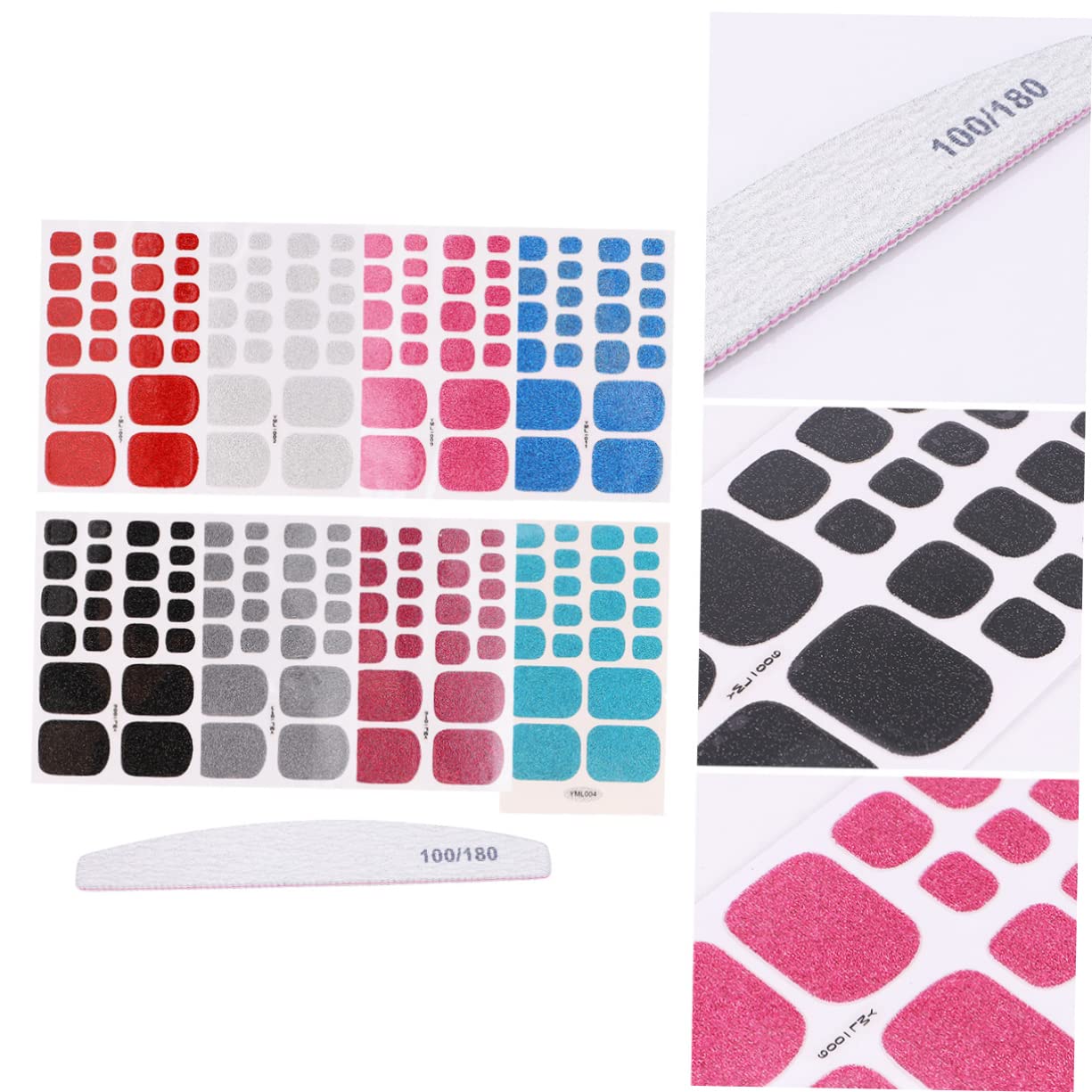 Healeved 24fogli Adesivi Per Unghie Artistiche Di Stickers Per Unghie Dei Piedi Con Design Creativi e Colori Vivaci Perfetti Per Eventi e Feste