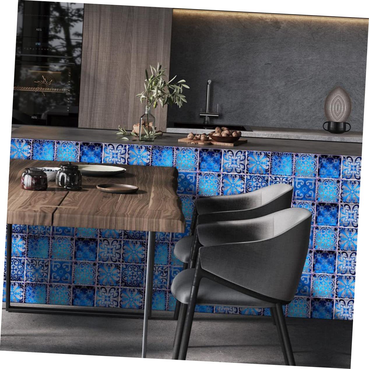 Homoyoyo 10piezas Película De Azulejos Retro Estilo Tradicional Adhesivos Decorativos Para Azulejos De Pared Para Baño Autoadhesivos De Vinilo