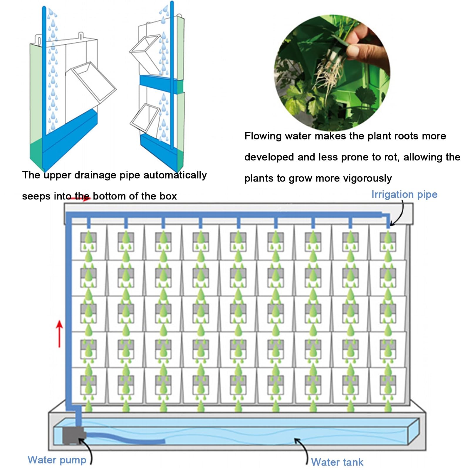 Sistema de cultivo hidropónico, torre vertical para frutas, verduras, hierbas y verduras, kit completo para jardinería interior