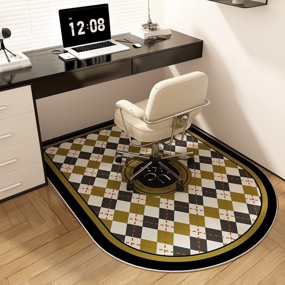 SSDDLZEQ Premium durable range Office Chair Mats, Suitable For Carpets And Hardwood Floors(Green Diamond,100x140cm)
