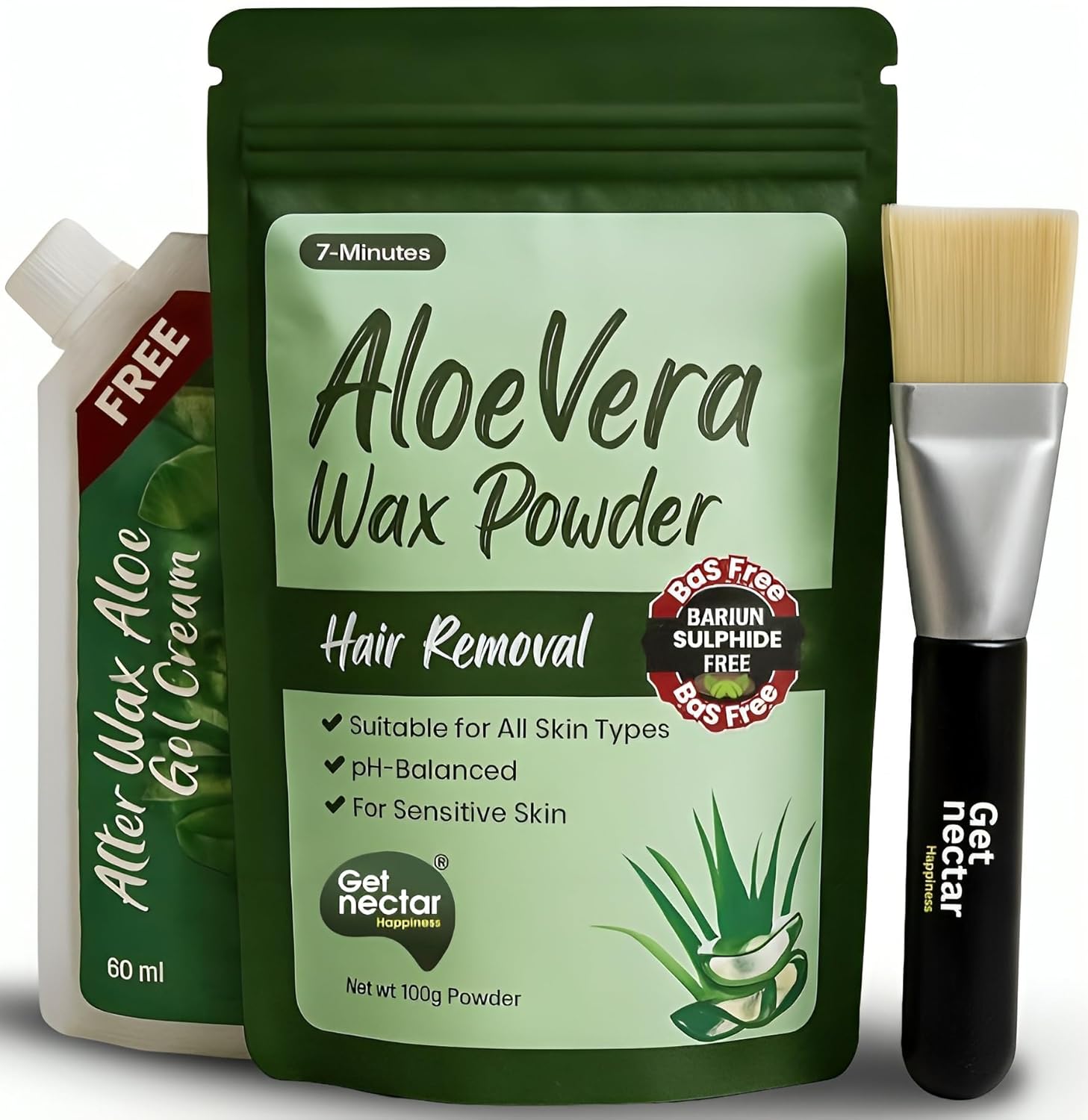 Nectar Happiness Herbal Wax Powder & Aloe Vera Gel Combo