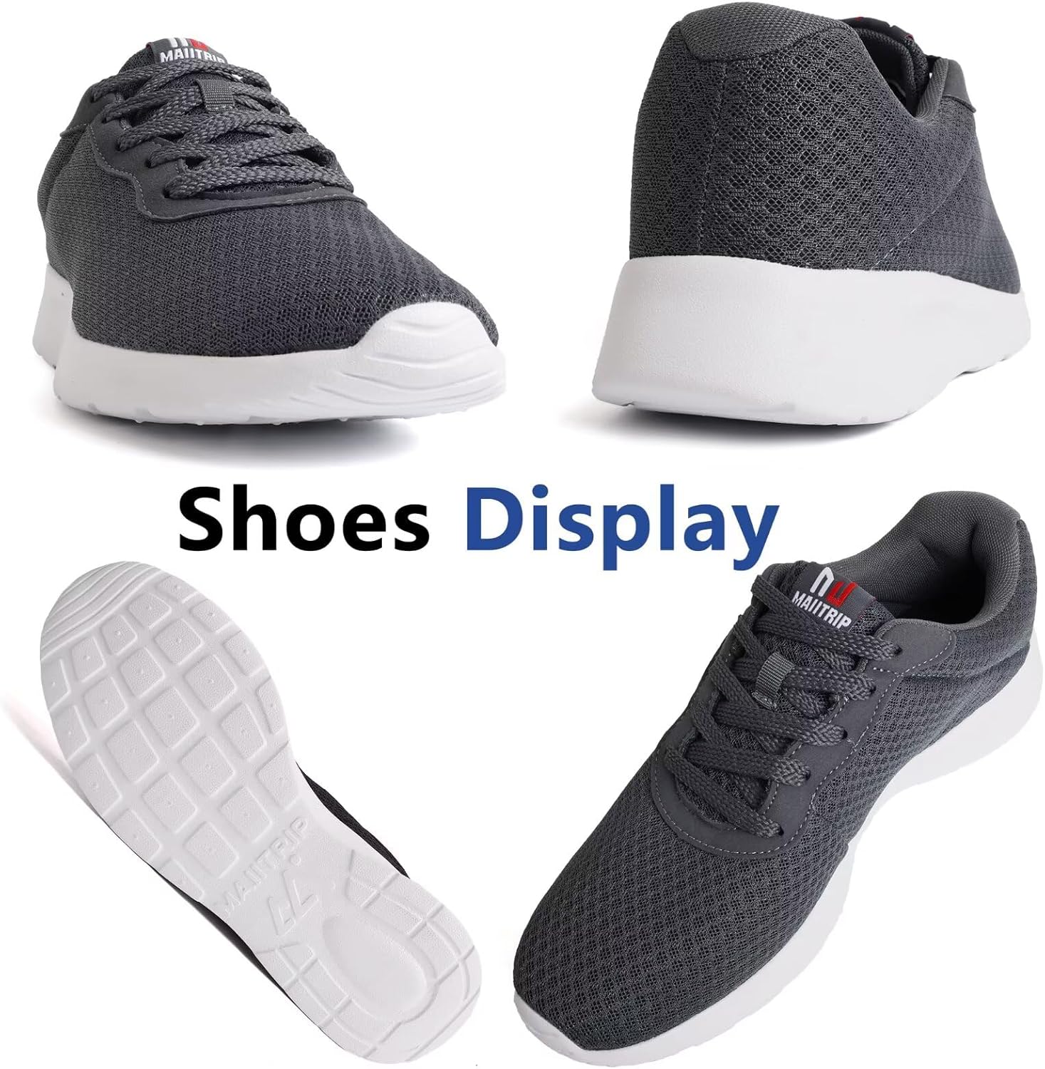 MAIITRIP Mens Walking Shoes,Ultra Lightweight Breathable Tennis Running Shoes Mesh Non-Slip Casual Comfortable Fashion Sneakers Work Gym Workout Athletic Sport Cuhioning Trainers - Image 7