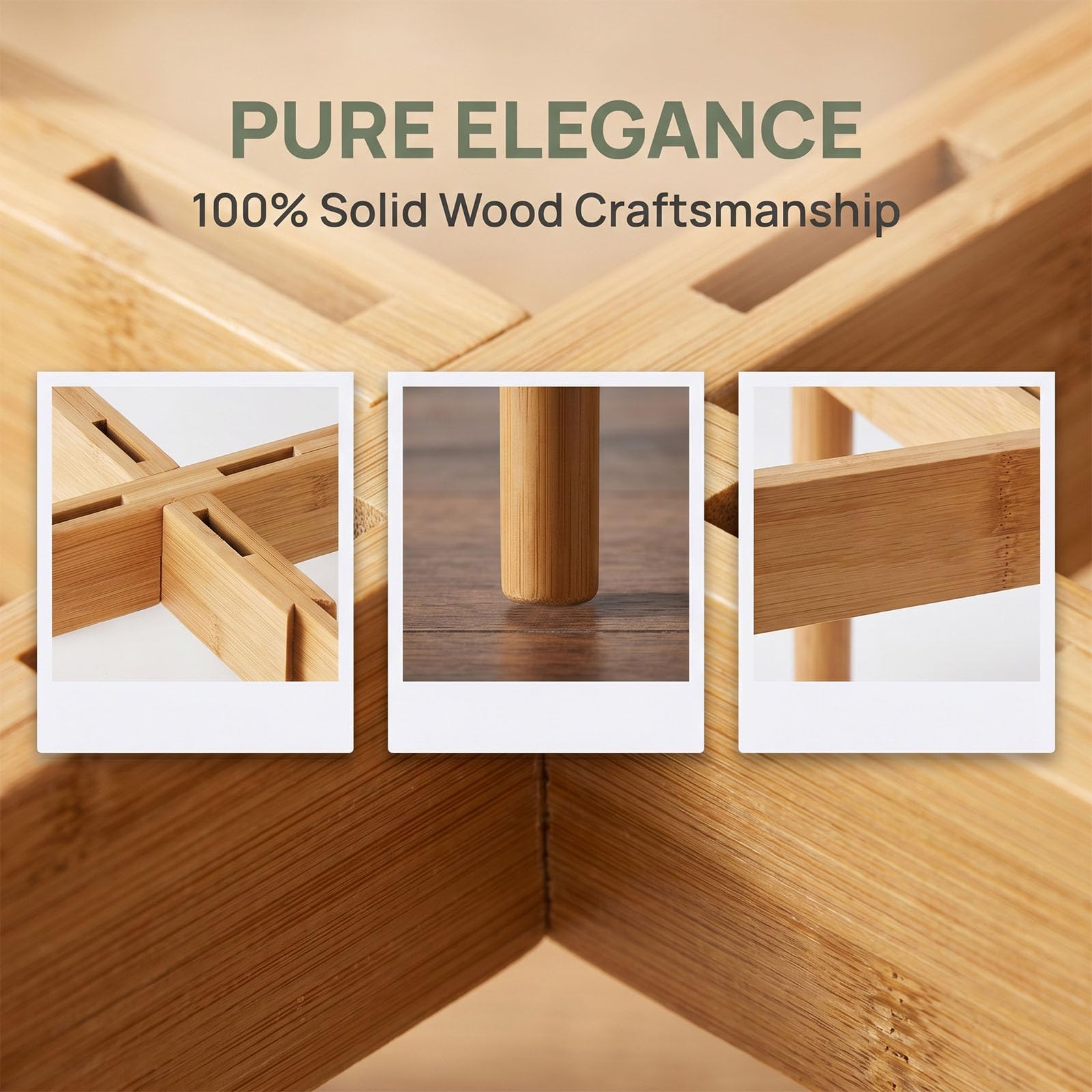 Porta Piante da Interno in Legno Regolabile 22-31cm - Robusto Piedistallo per Piante con Altezza 35cm, Supporto Vasi Reversibile per Soggiorno, Balcone e Arredo Giardino, Design a Croce Stabile