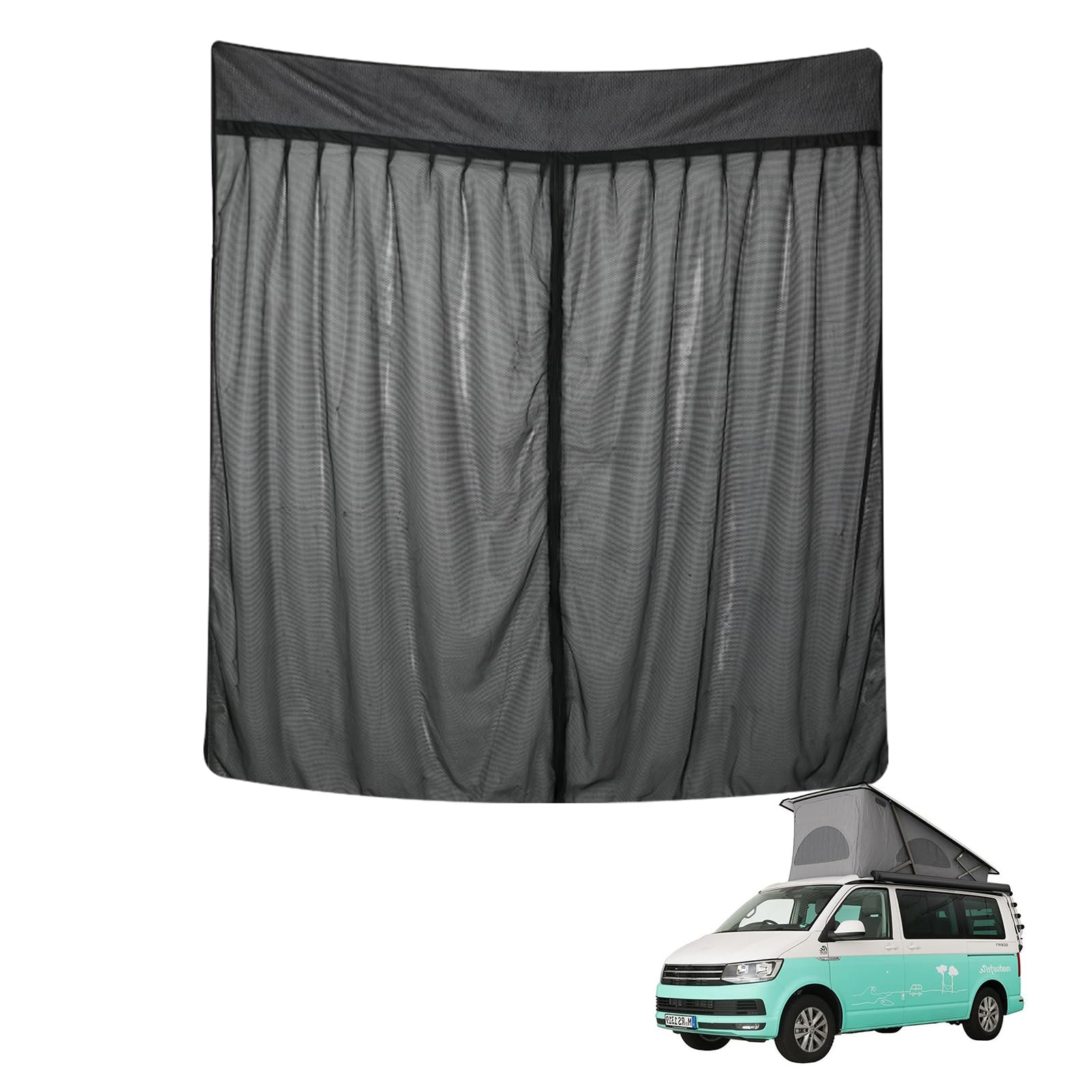 Mosquitera Magnética para Furgoneta para VW T6 T6.1 T6 California, Cortina Divisoria Magnética para Puertas Correderas, Ideal para Acampadas al Aire Libre