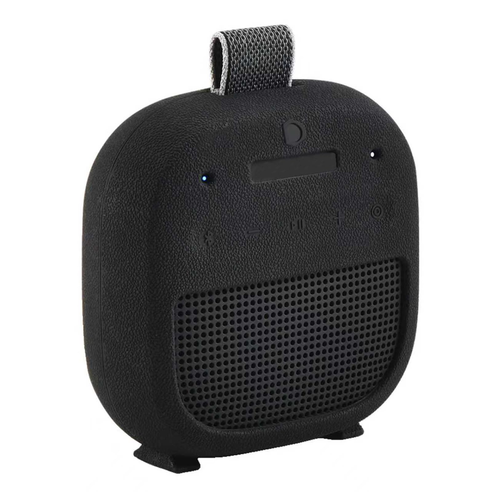 Silikonowe Etui do Bose Nowość Przenośny głośnik SoundLink Micro (2. generacji),do Bose SoundLink Micro 2nd Przenośny Pokrowiec Podróżny Futerał Ochronny z Karabinek,Czarny
