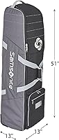 Vista 9 de Samsonite Soft-Sided Golf Travel Bag with Wheels, Heavy-Duty 600D Polyester, Additional Top Padding, Shoe/Accessory Pocket, Foldable