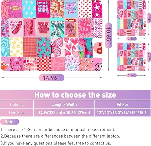 Miniatura 89 de Adhesivo para laptop de 12.1-15.6 pulgadas, calcomanía reutilizable universal de vinilo para laptop, protector de arte impermeable en color panal