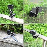 Vista 2 de SIOTI Mini cabezal de bola de trípode, mini cabeza de bola giratoria, panorámica vertical de 360° de 90°, compatible con proyector/DSLR/cámara