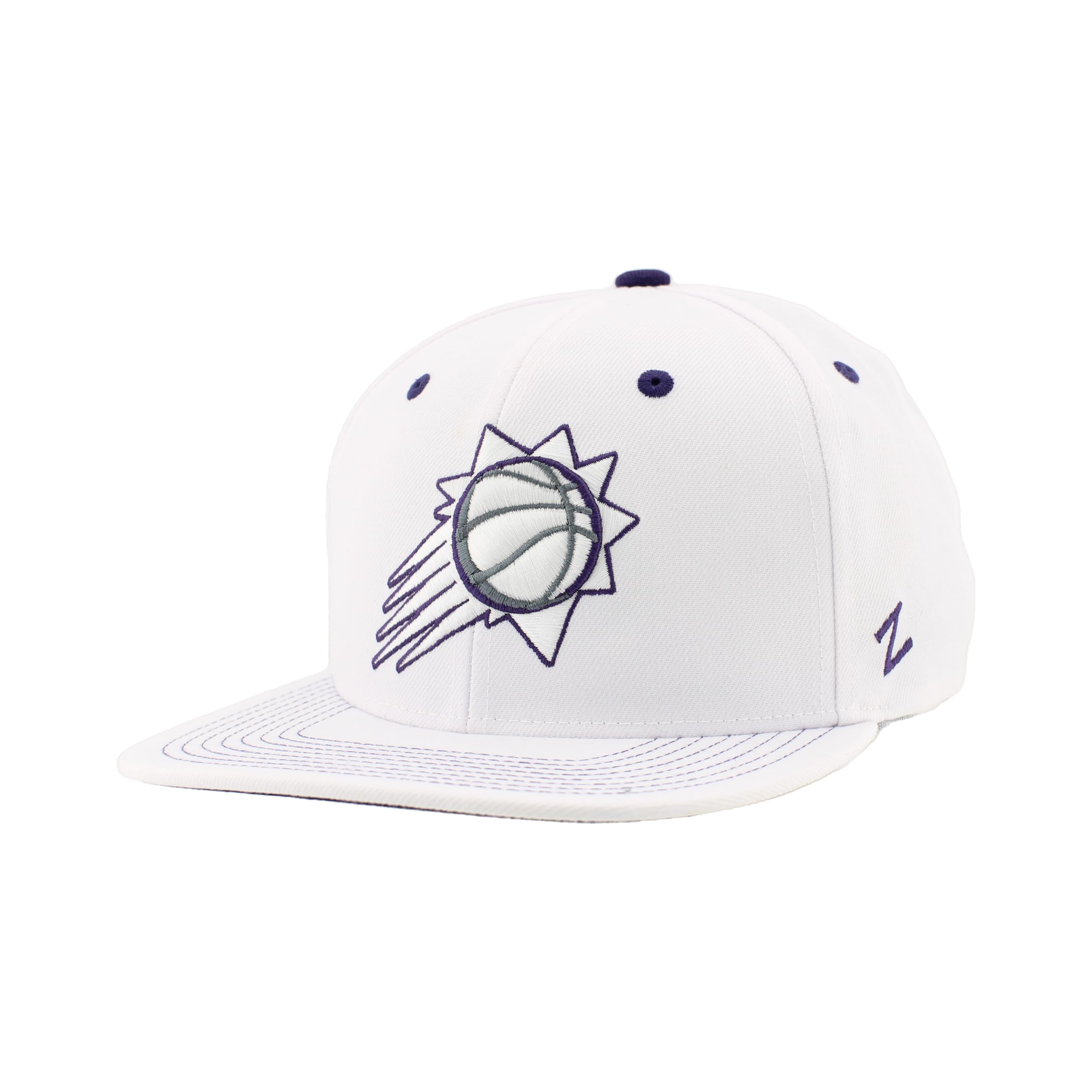 ZHATS NBA Officially Licensed Adjustable Snapback Hat Flat Bill Z11 Pop White