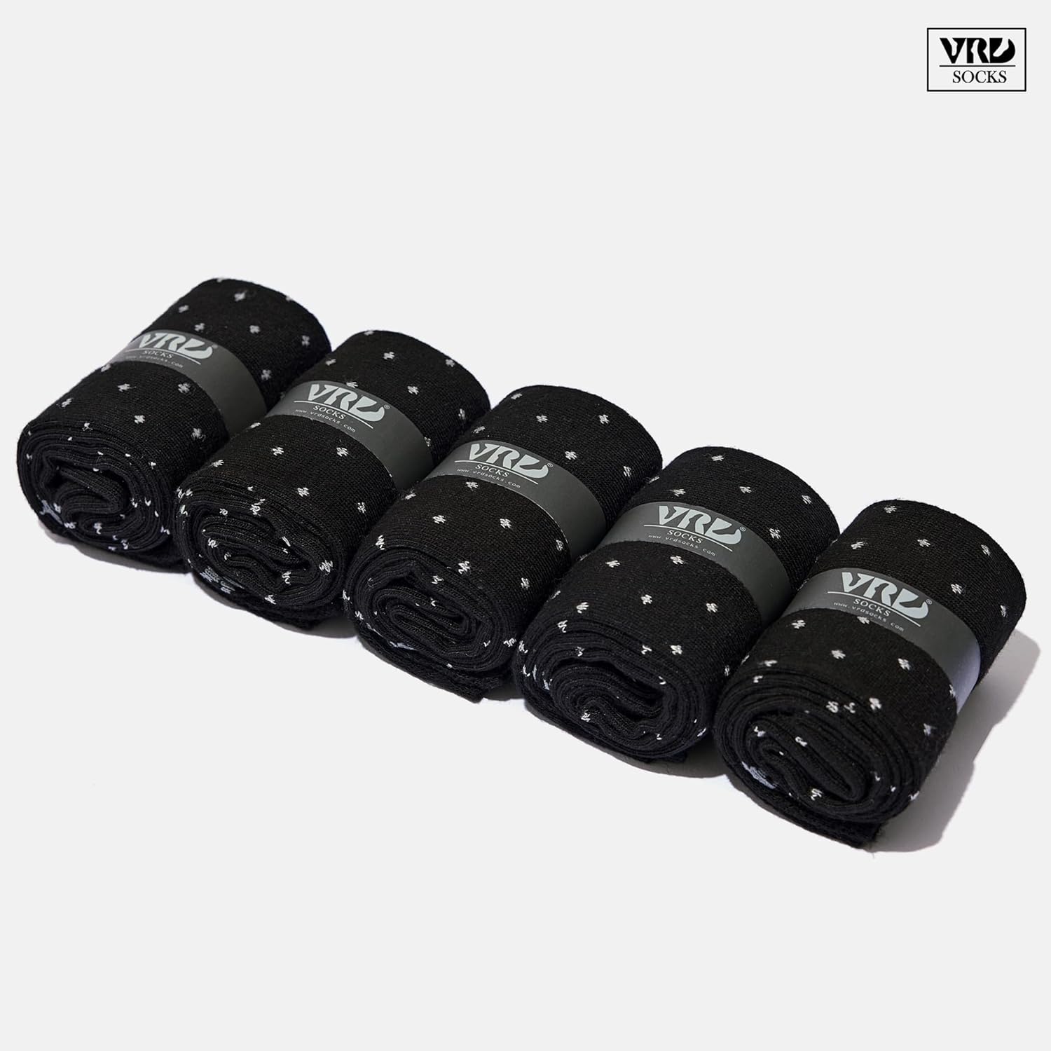 VRD Men’s Dress Socks Bamboo Rayon 5-Pack Crew Socks Fits Shoe Size 8-13 Gift Box - Image 8