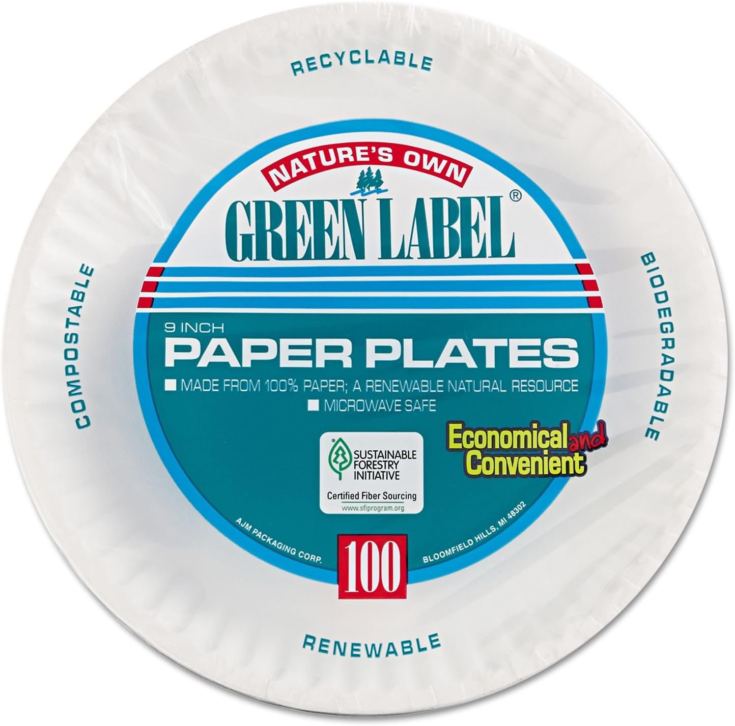 AJMPP9GRA - AJM Green Label Plate, 1200 Plates