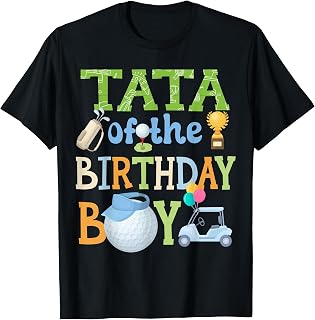 Tata of Birthday Boy Golf Family Celebration Matching T-Shirt
