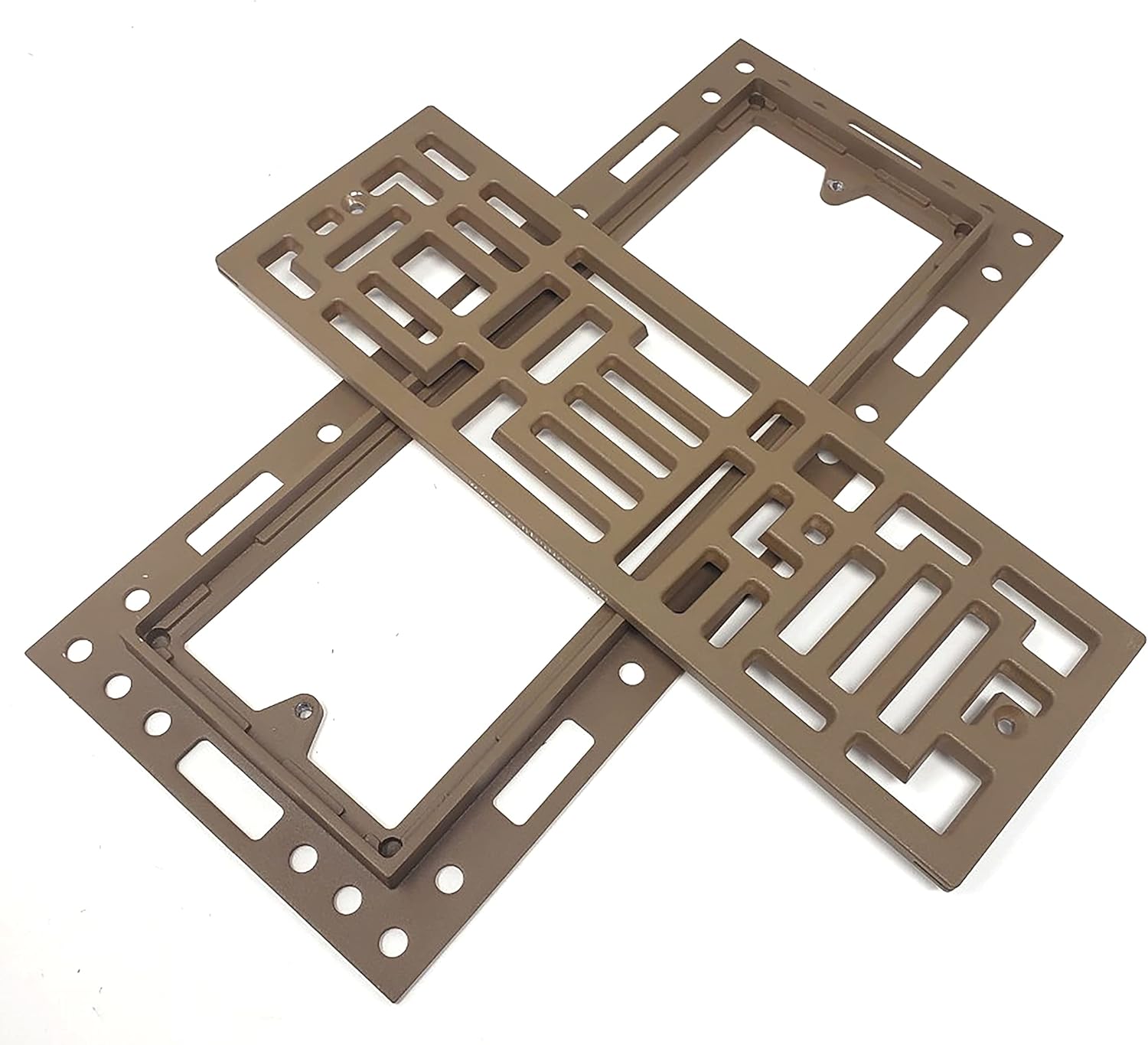 Original Ventique Tornado Flush Mount Metal Floor Vent (4x12, Desert Sand)
