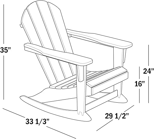 Miniatura 7 de WestinTrends Malibu - Juego de 2 sillas mecedoras para exteriores, para todo tipo de clima, de madera de polietileno, porche, patio, silla mecedora