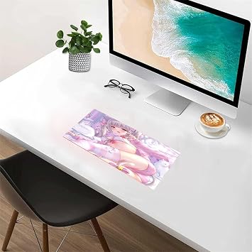 Mouse Pads XXL Anime Girl Laptop Mat Large Sexy Butt Breasts Easy to Clean Computer Keyboard Mat Soft Surface Anime Mouse Mat (27.55x12 inche)