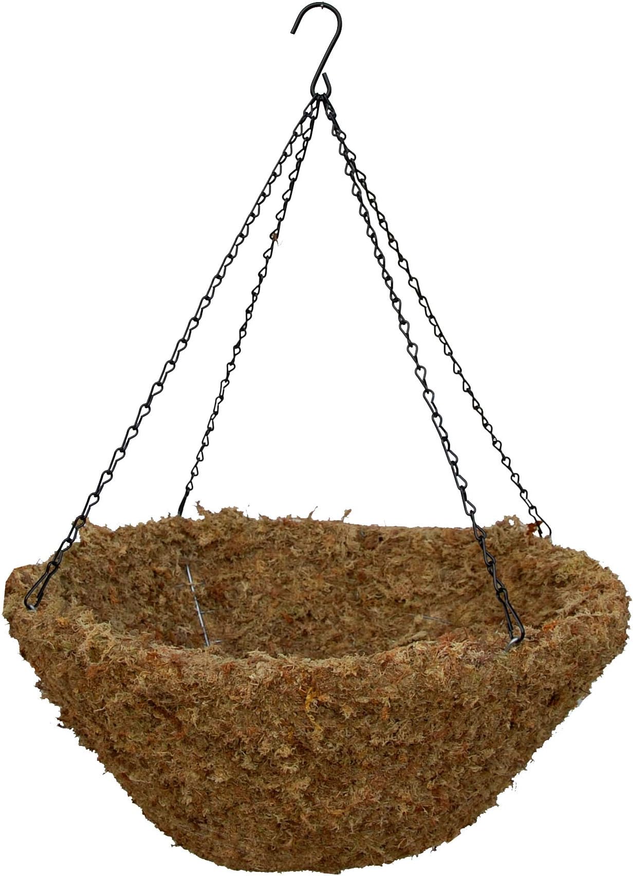 20" (Inside Diameter) Sphagnum Moss Hanging Basket with Chain Hanger - The Original!