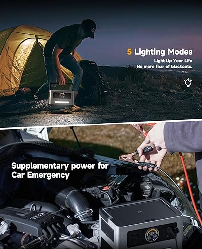 Miniatura 8 de Sonic - Estación de energía portátil de 1200 W, generador solar de 1200 W, batería de litio de reserva de 999 Wh, 1.67 H a carga completa, con 8