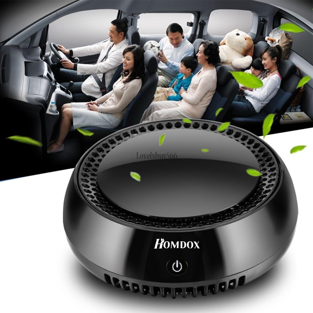 Car Air Cleaner Purifier Portable Hepa Filter Ionizer Freshener Oxygen Bar 5W