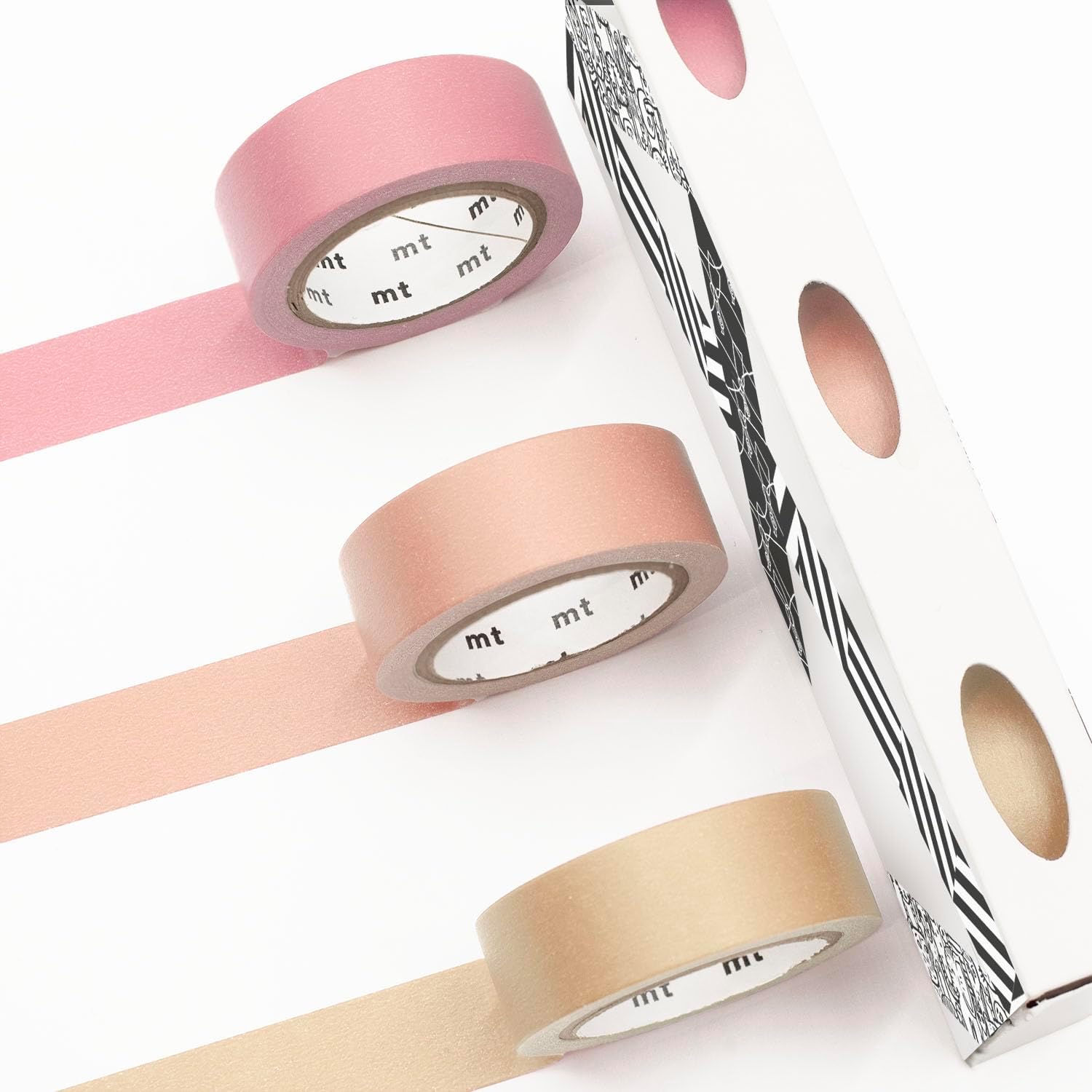 MT Washi Masking Tape - Kamoi Paper Washi Adhesive Tape - 15mm * 7m (Warm Pastel)